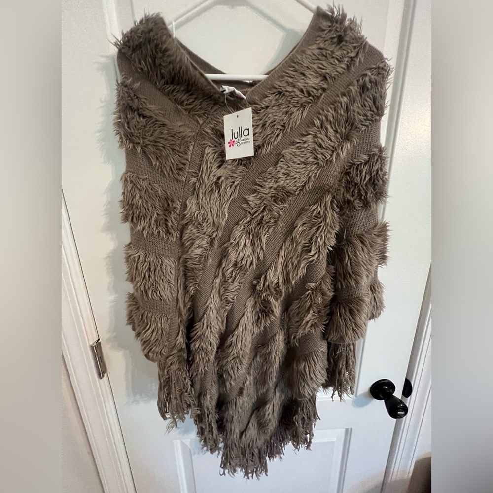 Brand New with Tags Brown Soft Poncho